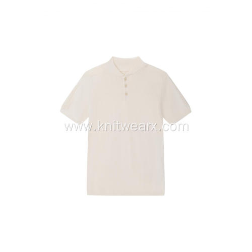 Men's Knitted Short Sleeve Button Down Shirts